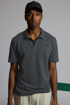 Paolo Snap-Button Polo in Navy Peony