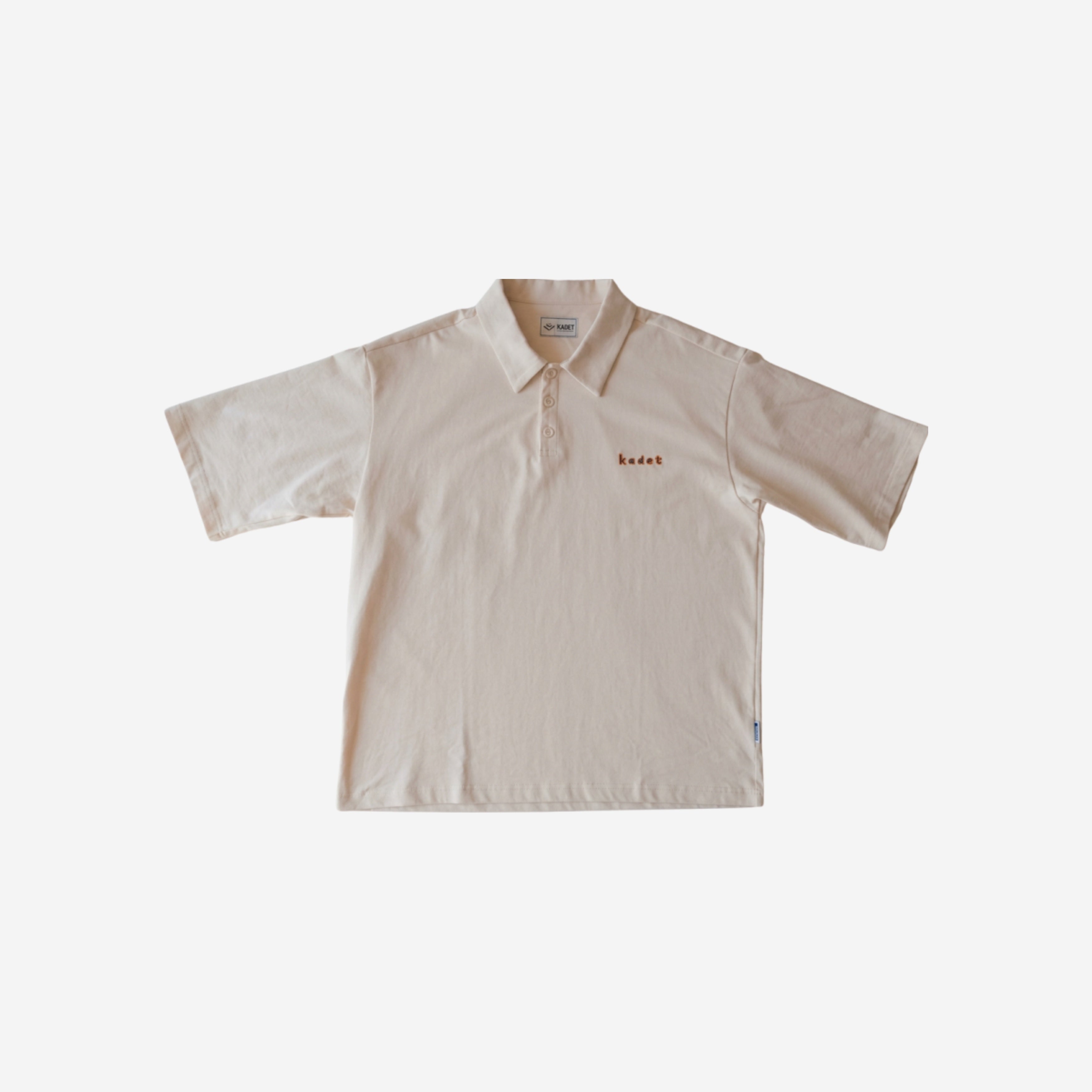 Rush Heavyweight Jersey Polo in Stone, front